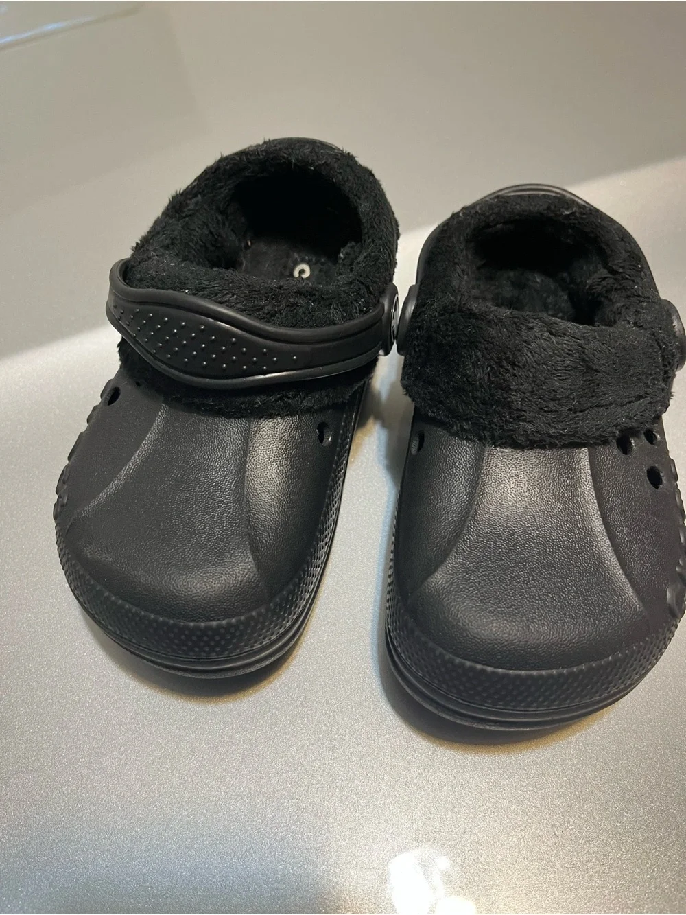 CROCS Kids Classic Fuzzy Lined Clog - Black